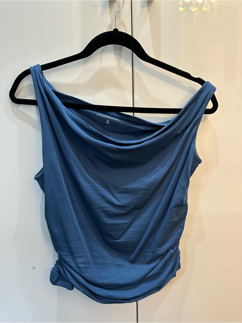 Abercrombie & Fitch Blue Draped Cowl Neck Camisole